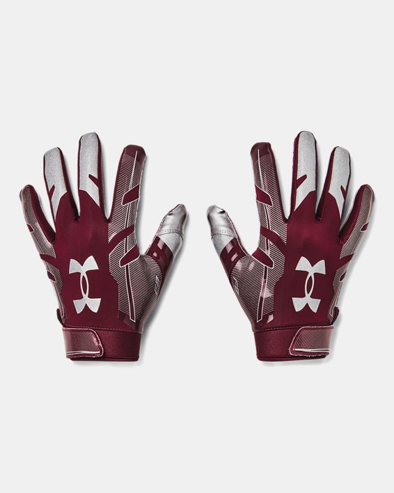 Men's UA F8 Football Gloves, Maroon, pdpMainDesktop image number 0
